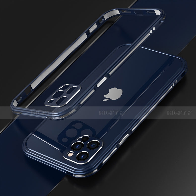 Handyhülle Hülle Luxus Aluminium Metall Rahmen Tasche N01 für Apple iPhone 12 Pro Max groß