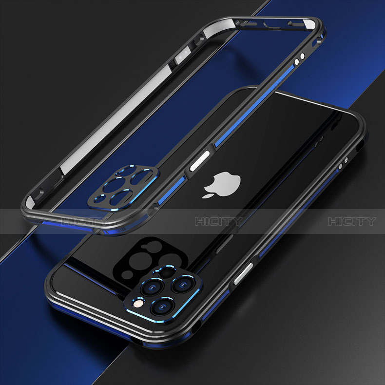 Handyhülle Hülle Luxus Aluminium Metall Rahmen Tasche N01 für Apple iPhone 12 Pro Max groß