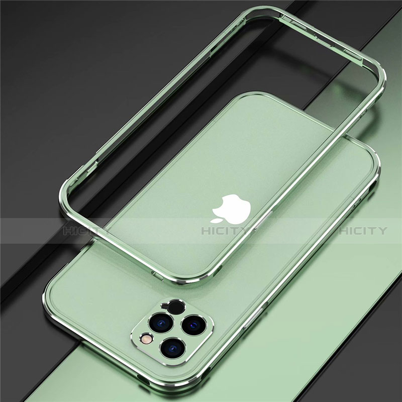 Handyhülle Hülle Luxus Aluminium Metall Rahmen Tasche N02 für Apple iPhone 12 Pro