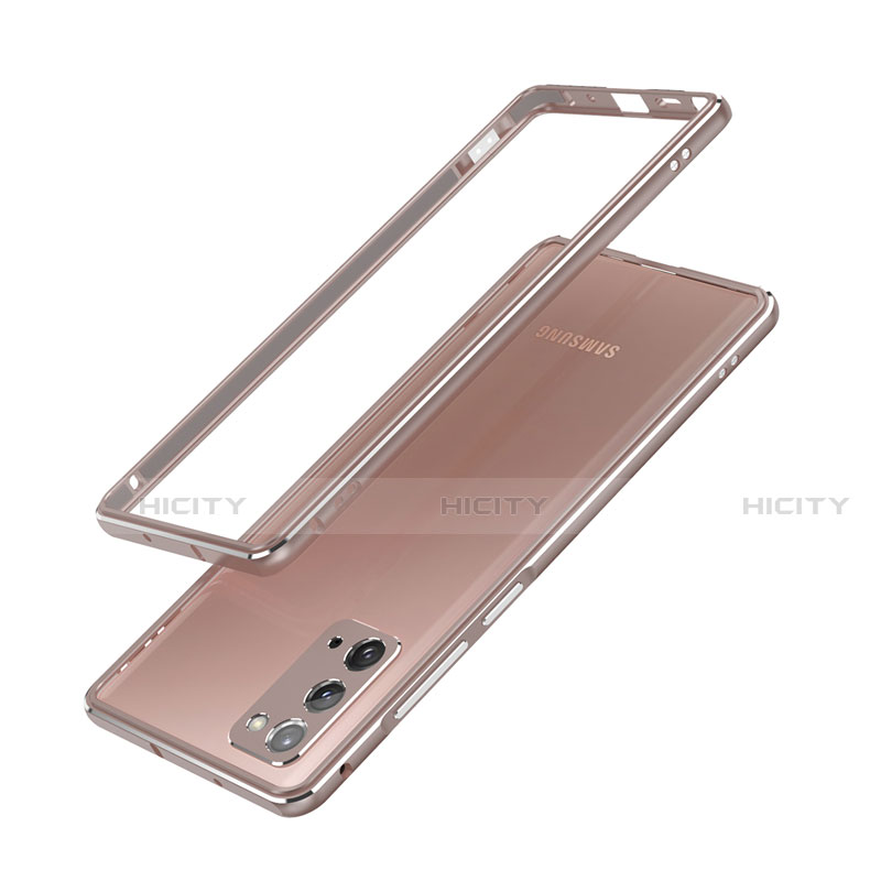 Handyhülle Hülle Luxus Aluminium Metall Rahmen Tasche N03 für Samsung Galaxy Note 20 5G Bronze