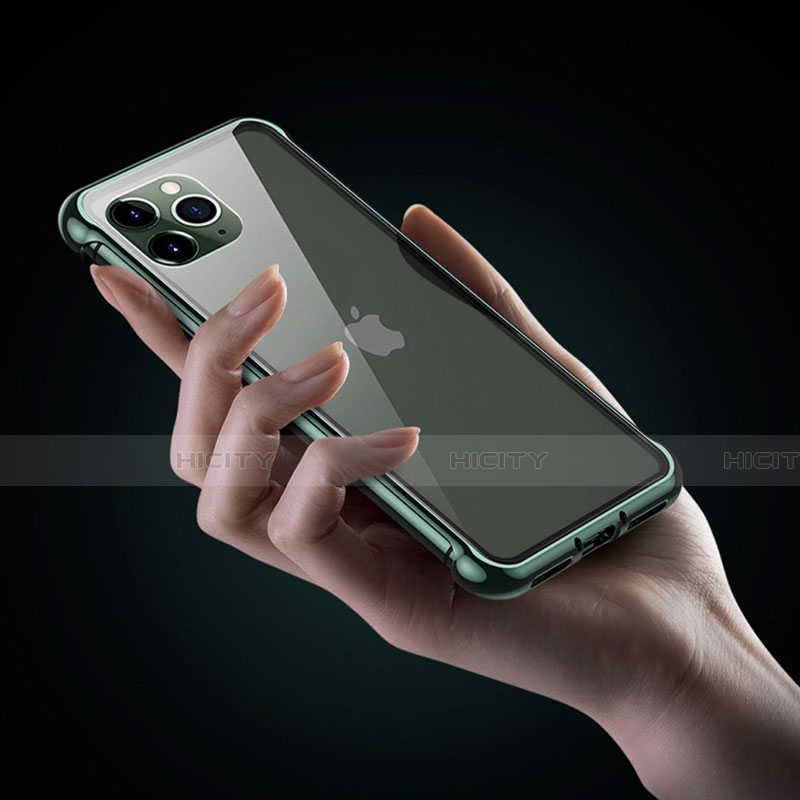 Handyhülle Hülle Luxus Aluminium Metall Rahmen Tasche T01 für Apple iPhone 11 Pro