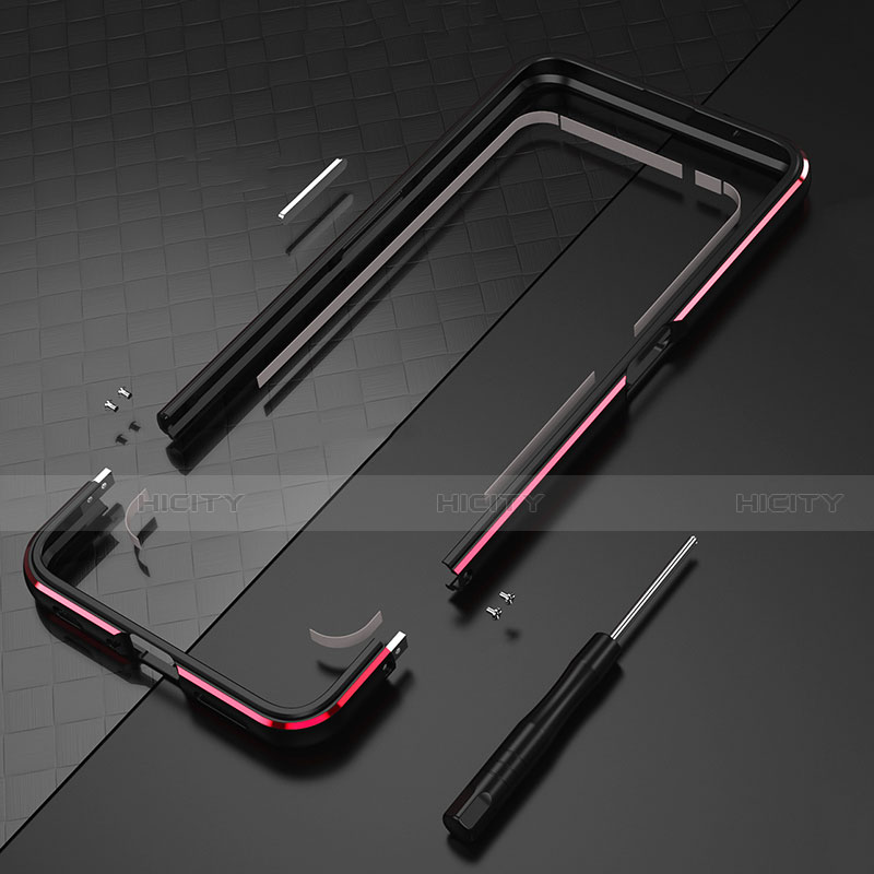Handyhülle Hülle Luxus Aluminium Metall Rahmen Tasche T01 für Realme X50 Pro 5G