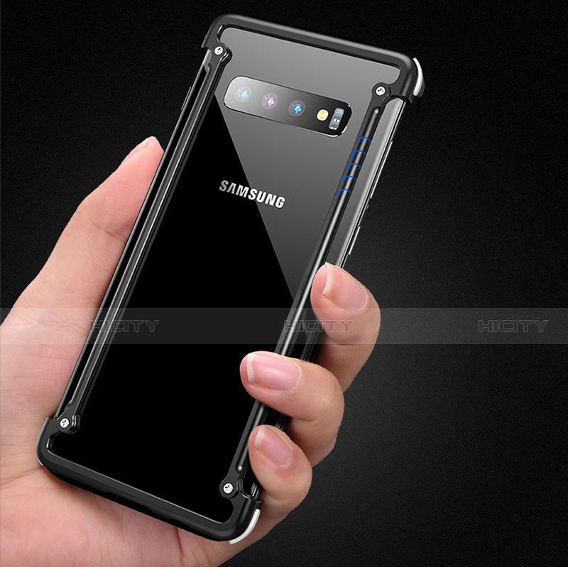 Handyhülle Hülle Luxus Aluminium Metall Rahmen Tasche T01 für Samsung Galaxy S10