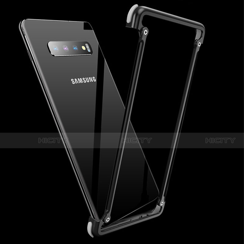 Handyhülle Hülle Luxus Aluminium Metall Rahmen Tasche T01 für Samsung Galaxy S10 Plus