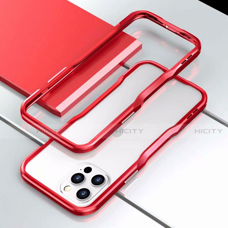 Handyhülle Hülle Luxus Aluminium Metall Rahmen Tasche T03 für Apple iPhone 12 Pro