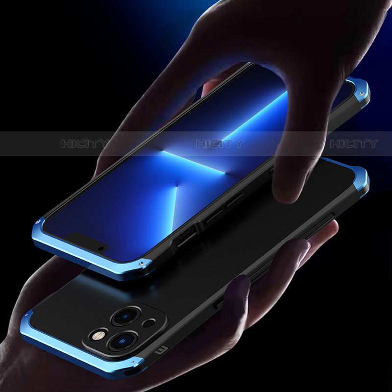Handyhülle Hülle Luxus Aluminium Metall Tasche 360 Grad Ganzkörper für Apple iPhone 13 Mini