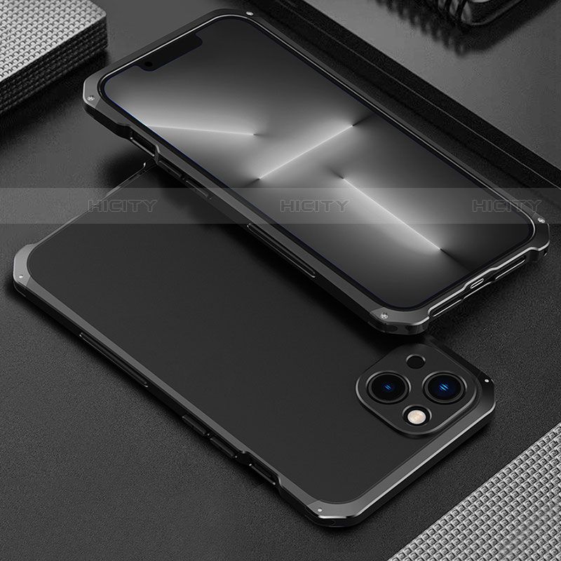 Handyhülle Hülle Luxus Aluminium Metall Tasche 360 Grad Ganzkörper für Apple iPhone 14 Plus groß