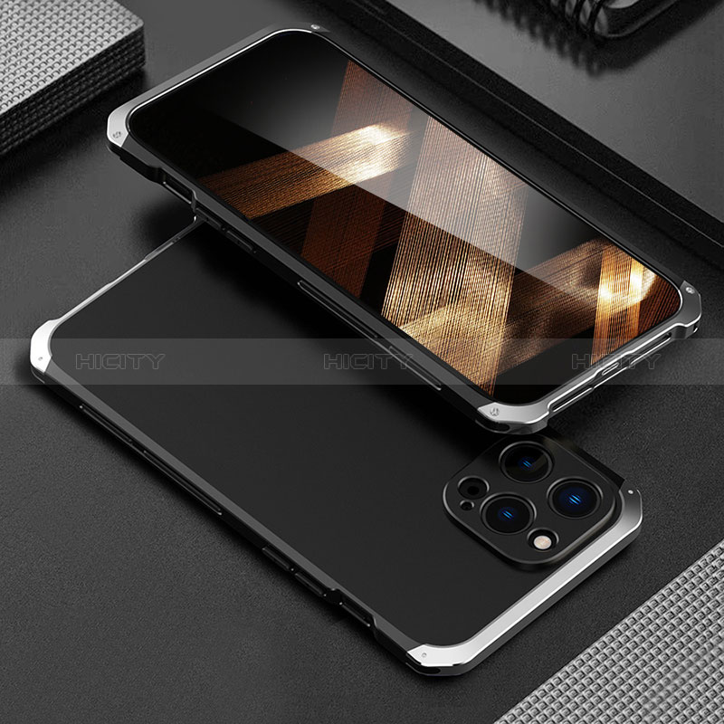 Handyhülle Hülle Luxus Aluminium Metall Tasche 360 Grad Ganzkörper für Apple iPhone 14 Pro Max groß