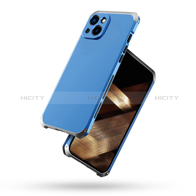 Handyhülle Hülle Luxus Aluminium Metall Tasche 360 Grad Ganzkörper für Apple iPhone 15 Plus