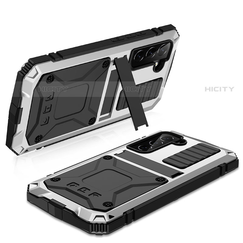 Handyhülle Hülle Luxus Aluminium Metall Tasche 360 Grad Ganzkörper für Samsung Galaxy S22 5G