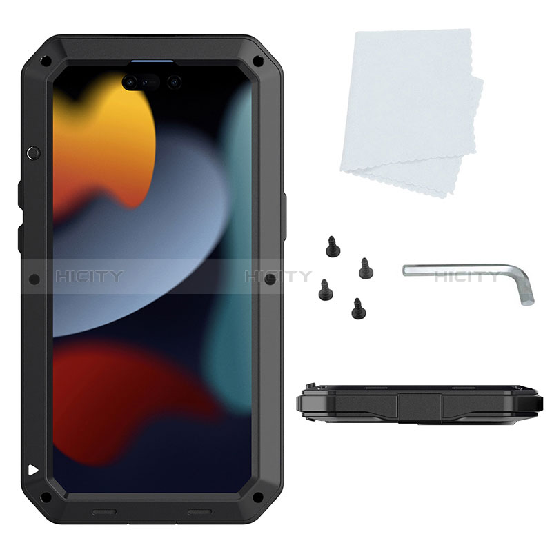 Handyhülle Hülle Luxus Aluminium Metall Tasche 360 Grad Ganzkörper HJ2 für Apple iPhone 14 Plus