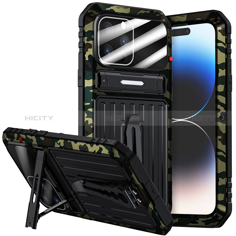 Handyhülle Hülle Luxus Aluminium Metall Tasche 360 Grad Ganzkörper LK2 für Apple iPhone 15 Pro Max