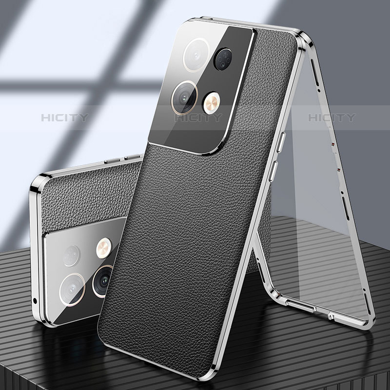 Handyhülle Hülle Luxus Aluminium Metall Tasche 360 Grad Ganzkörper P02 für Oppo Reno8 Pro+ Plus 5G