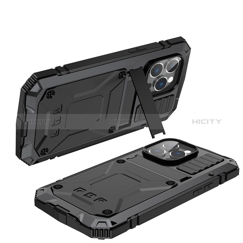 Handyhülle Hülle Luxus Aluminium Metall Tasche 360 Grad Ganzkörper RJ2 für Apple iPhone 14 Pro Max