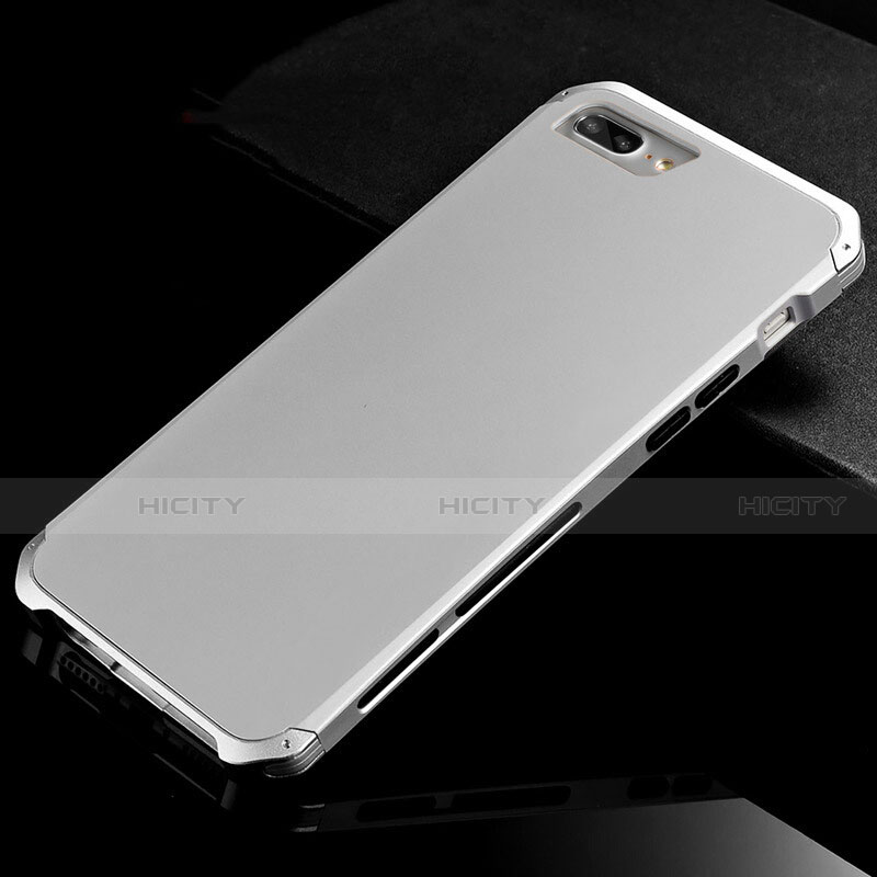 Handyhülle Hülle Luxus Aluminium Metall Tasche für Apple iPhone 8 Plus Silber Plus