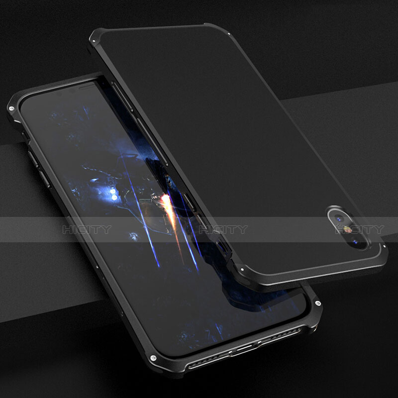 Handyhülle Hülle Luxus Aluminium Metall Tasche für Apple iPhone X groß