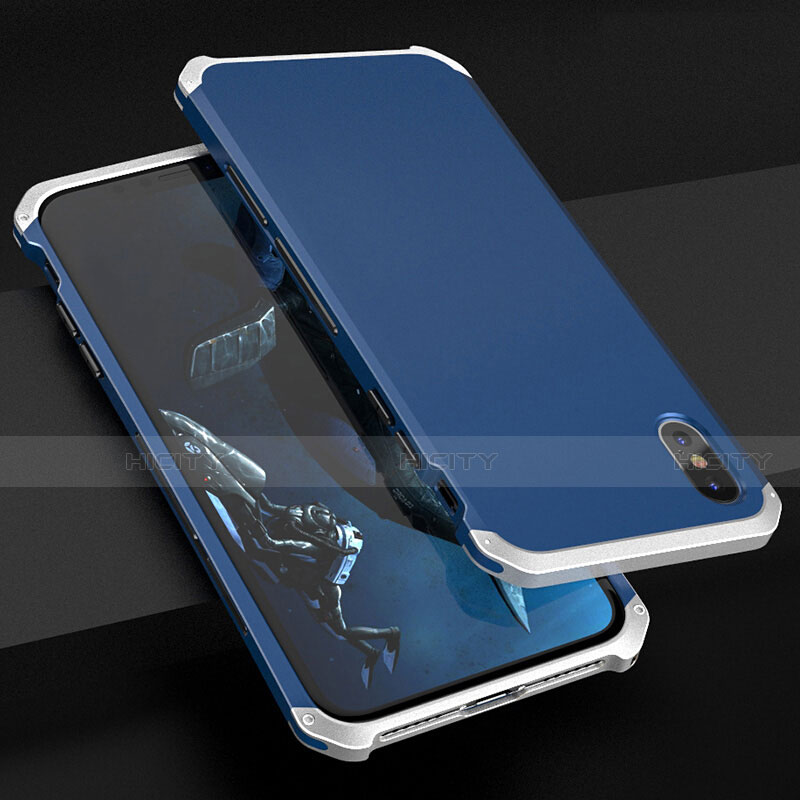 Handyhülle Hülle Luxus Aluminium Metall Tasche für Apple iPhone X Plusfarbig Plus