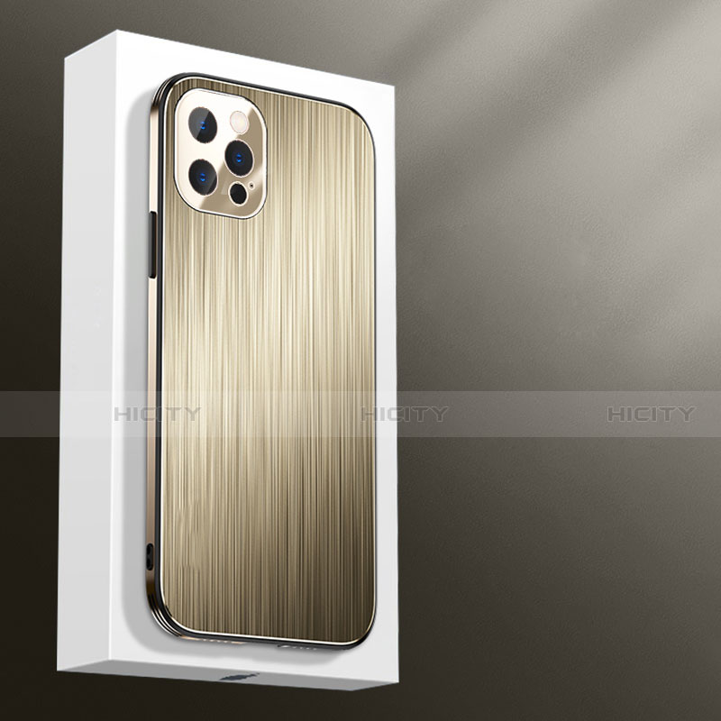 Handyhülle Hülle Luxus Aluminium Metall Tasche M01 für Apple iPhone 13 Pro groß