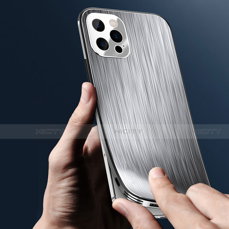 Handyhülle Hülle Luxus Aluminium Metall Tasche M01 für Apple iPhone 13 Pro Max