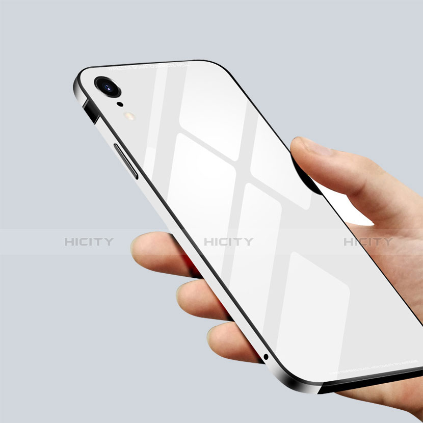 Handyhülle Hülle Luxus Aluminium Metall Tasche M01 für Apple iPhone XR groß