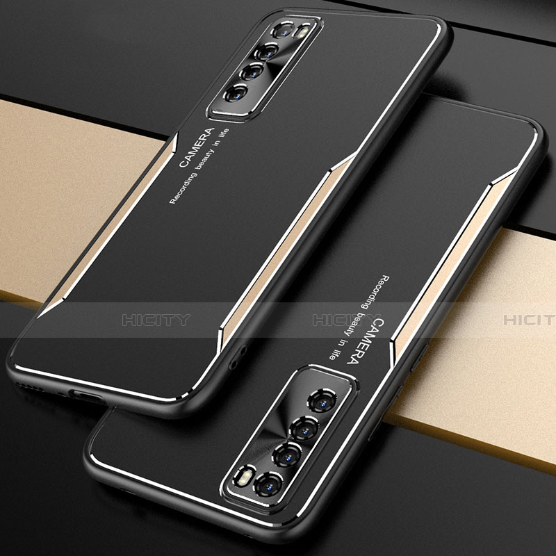 Handyhülle Hülle Luxus Aluminium Metall Tasche M01 für Huawei Nova 7 5G Gold Plus