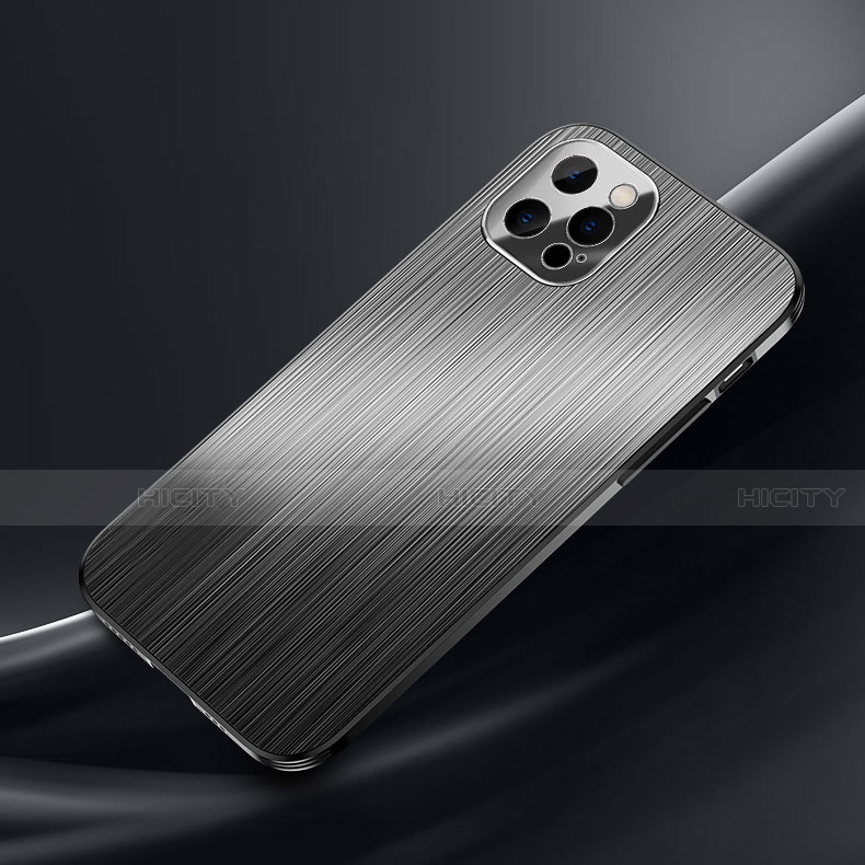 Handyhülle Hülle Luxus Aluminium Metall Tasche M02 für Apple iPhone 13 Pro groß