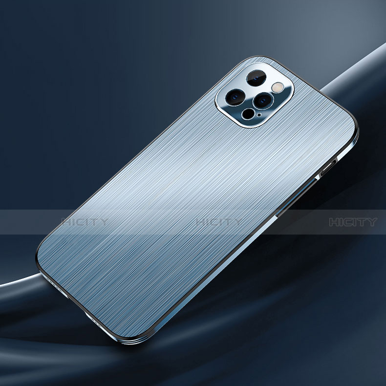 Handyhülle Hülle Luxus Aluminium Metall Tasche M02 für Apple iPhone 13 Pro groß