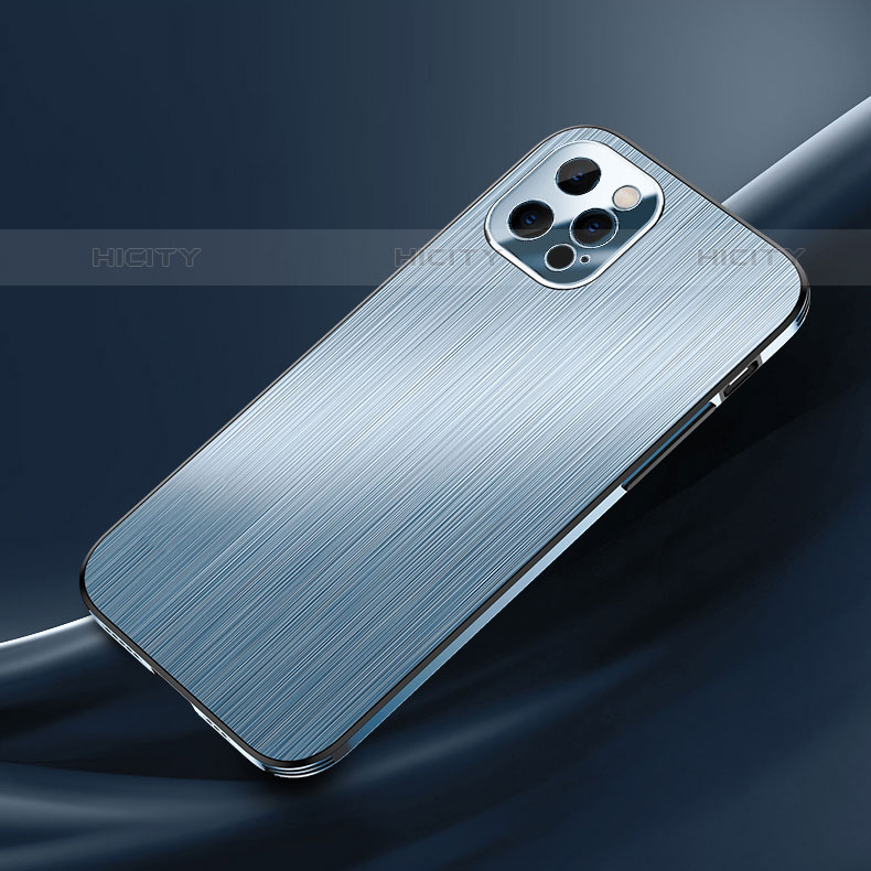 Handyhülle Hülle Luxus Aluminium Metall Tasche M02 für Apple iPhone 15 Pro groß