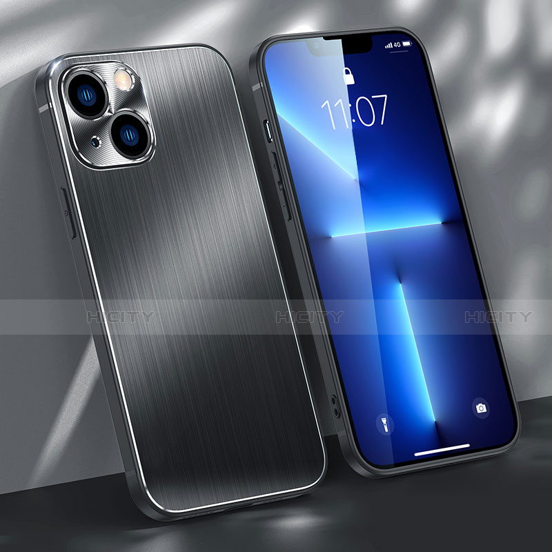 Handyhülle Hülle Luxus Aluminium Metall Tasche M03 für Apple iPhone 14 groß