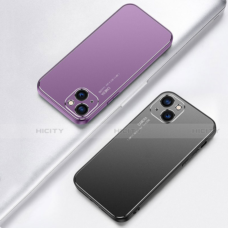 Handyhülle Hülle Luxus Aluminium Metall Tasche M04 für Apple iPhone 13 groß