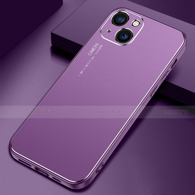 Handyhülle Hülle Luxus Aluminium Metall Tasche M04 für Apple iPhone 13 groß