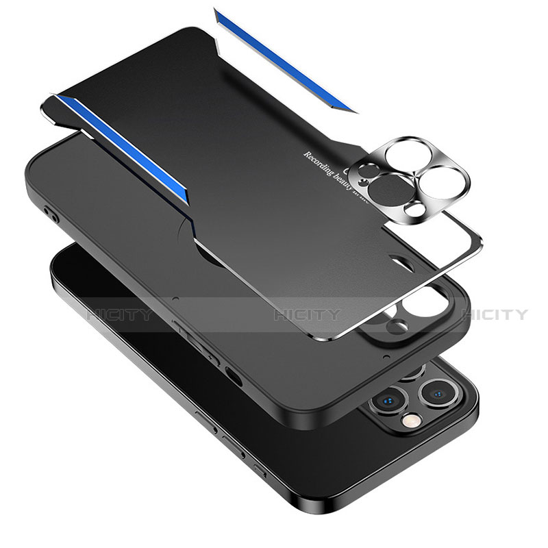 Handyhülle Hülle Luxus Aluminium Metall Tasche M05 für Apple iPhone 14 groß