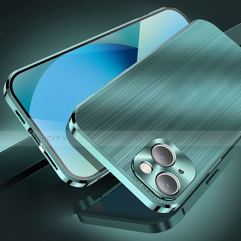Handyhülle Hülle Luxus Aluminium Metall Tasche M06 für Apple iPhone 14 groß