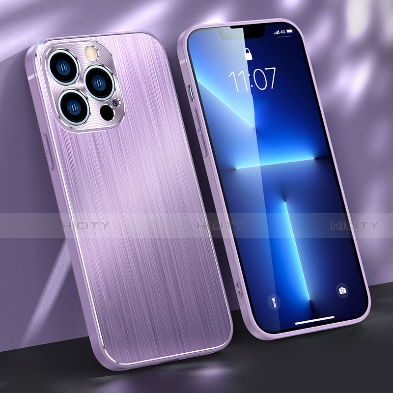 Handyhülle Hülle Luxus Aluminium Metall Tasche M09 für Apple iPhone 13 Pro groß