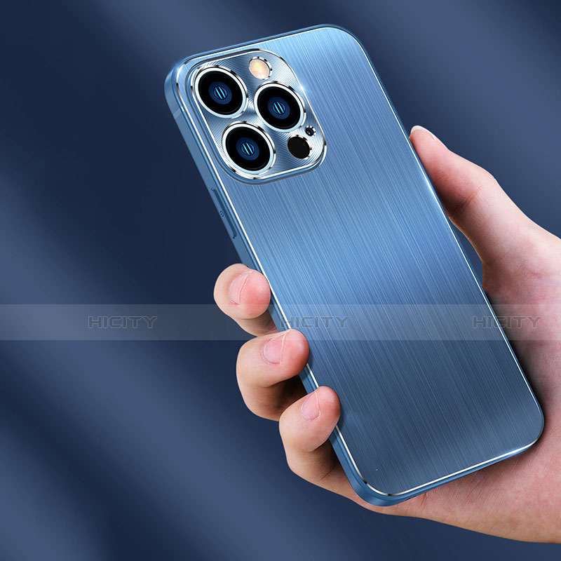 Handyhülle Hülle Luxus Aluminium Metall Tasche M09 für Apple iPhone 13 Pro groß