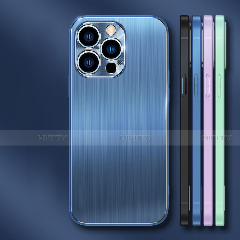 Handyhülle Hülle Luxus Aluminium Metall Tasche M09 für Apple iPhone 13 Pro groß