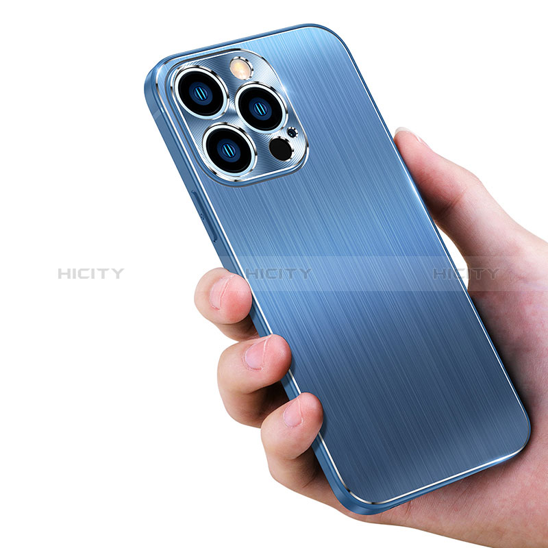 Handyhülle Hülle Luxus Aluminium Metall Tasche M09 für Apple iPhone 15 groß