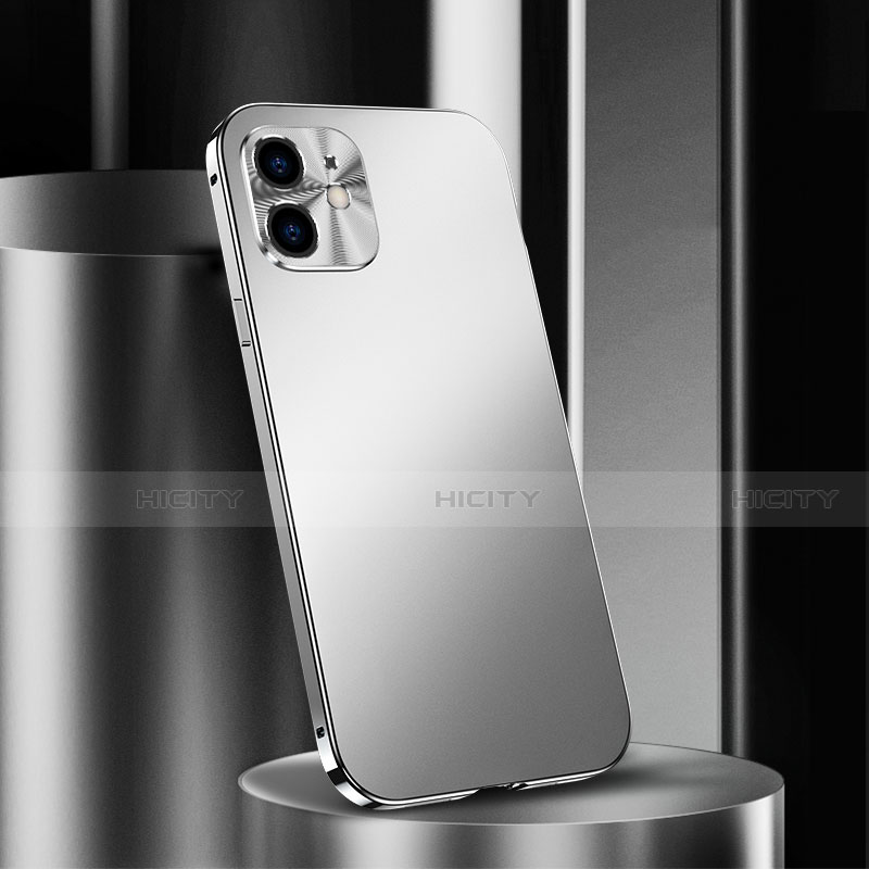Handyhülle Hülle Luxus Aluminium Metall Tasche N01 für Apple iPhone 12 Mini groß