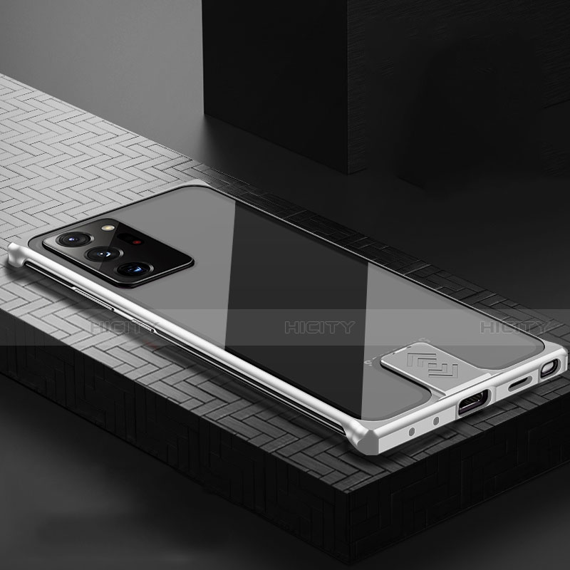 Handyhülle Hülle Luxus Aluminium Metall Tasche N04 für Samsung Galaxy Note 20 Ultra 5G groß