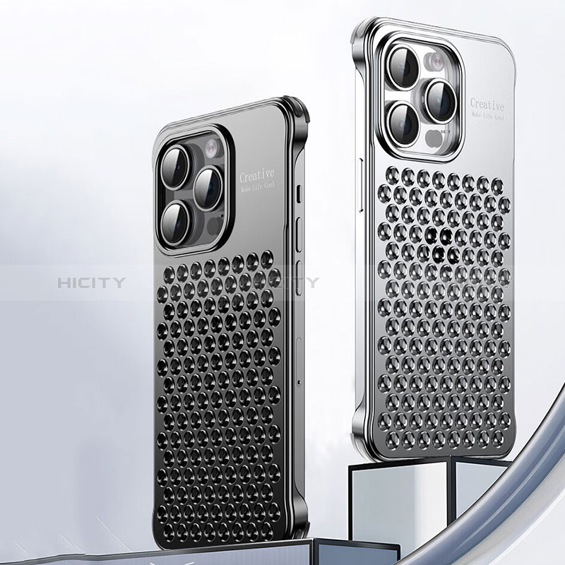 Handyhülle Hülle Luxus Aluminium Metall Tasche QC1 für Apple iPhone 15 Pro