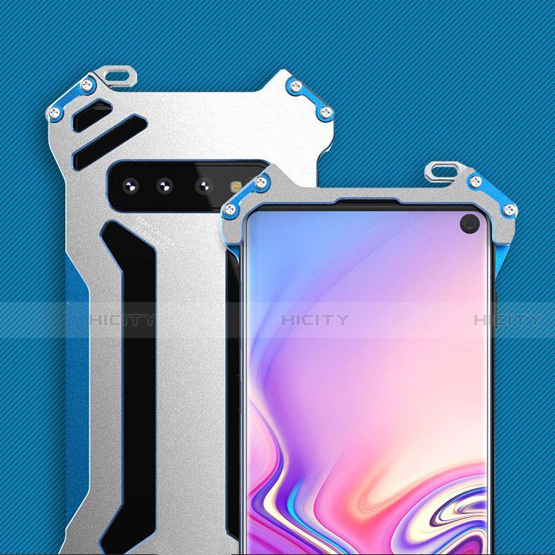 Handyhülle Hülle Luxus Aluminium Metall Tasche T01 für Samsung Galaxy S10 5G