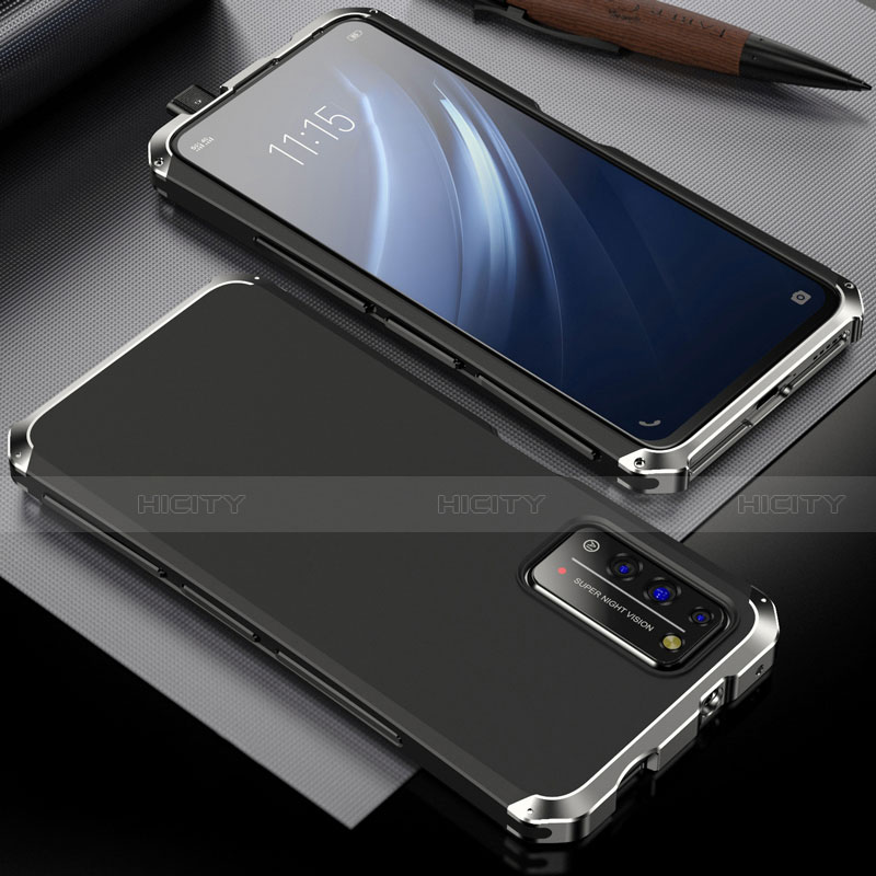 Handyhülle Hülle Luxus Aluminium Metall Tasche T02 für Huawei Honor X10 5G
