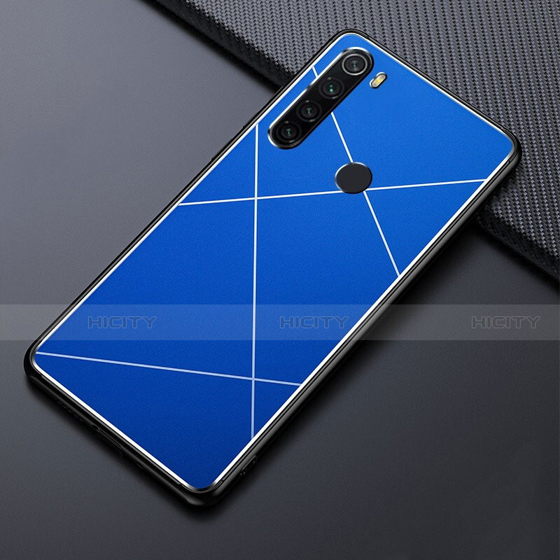 Handyhülle Hülle Luxus Aluminium Metall Tasche T03 für Xiaomi Redmi Note 8T Blau Plus