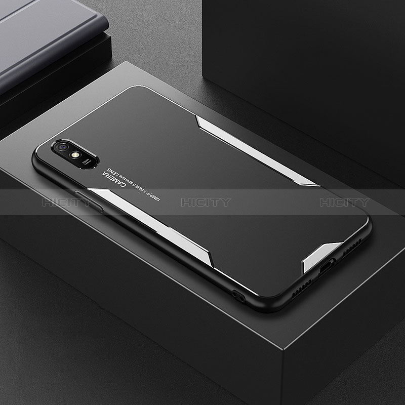 Handyhülle Hülle Luxus Aluminium Metall und Silikon Rahmen Tasche für Xiaomi Redmi 9i groß