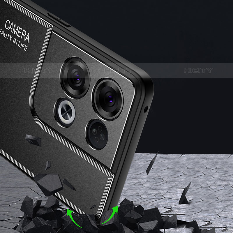 Handyhülle Hülle Luxus Aluminium Metall und Silikon Rahmen Tasche J02 für Oppo Reno8 Pro+ Plus 5G groß