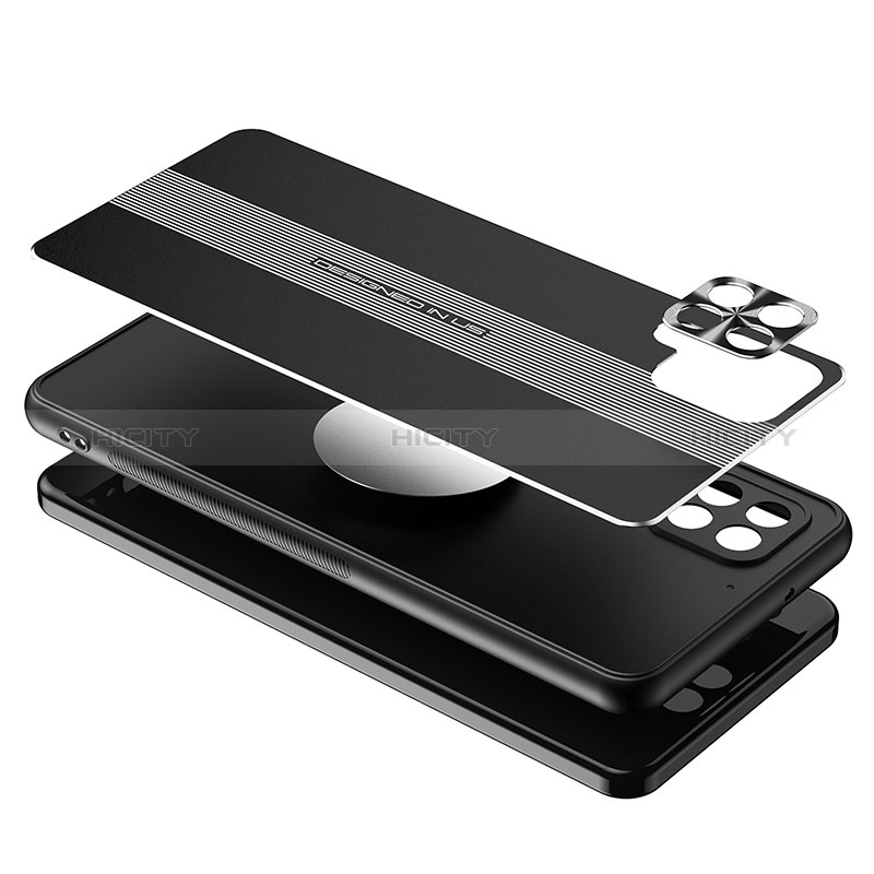 Handyhülle Hülle Luxus Aluminium Metall und Silikon Rahmen Tasche JL1 für Samsung Galaxy A12 Nacho