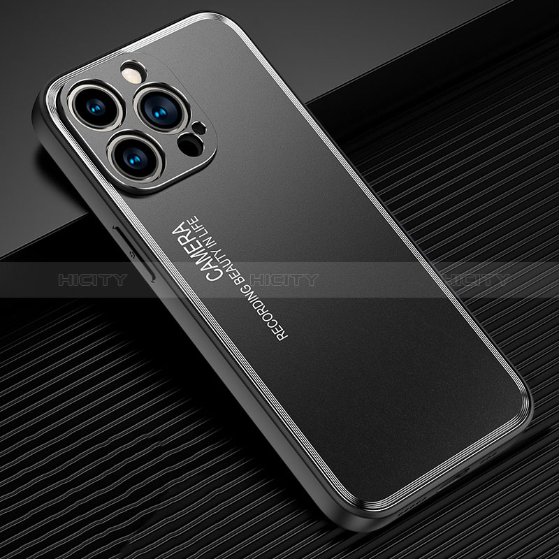 Handyhülle Hülle Luxus Aluminium Metall und Silikon Rahmen Tasche JL2 für Apple iPhone 15 Pro Max