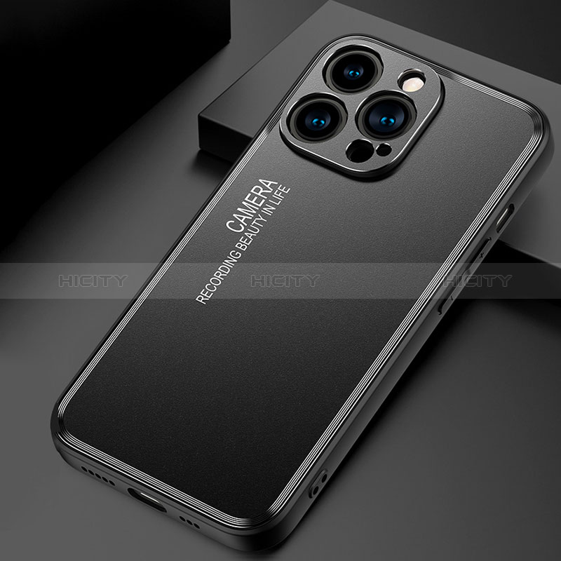 Handyhülle Hülle Luxus Aluminium Metall und Silikon Rahmen Tasche JL2 für Apple iPhone 15 Pro Max