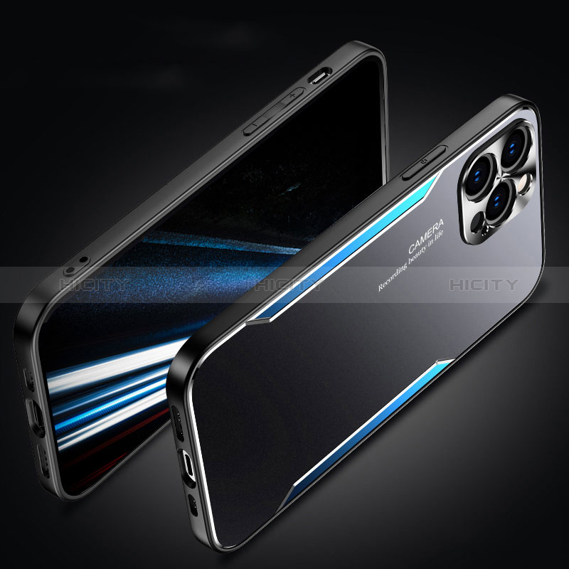 Handyhülle Hülle Luxus Aluminium Metall und Silikon Rahmen Tasche JL3 für Apple iPhone 14