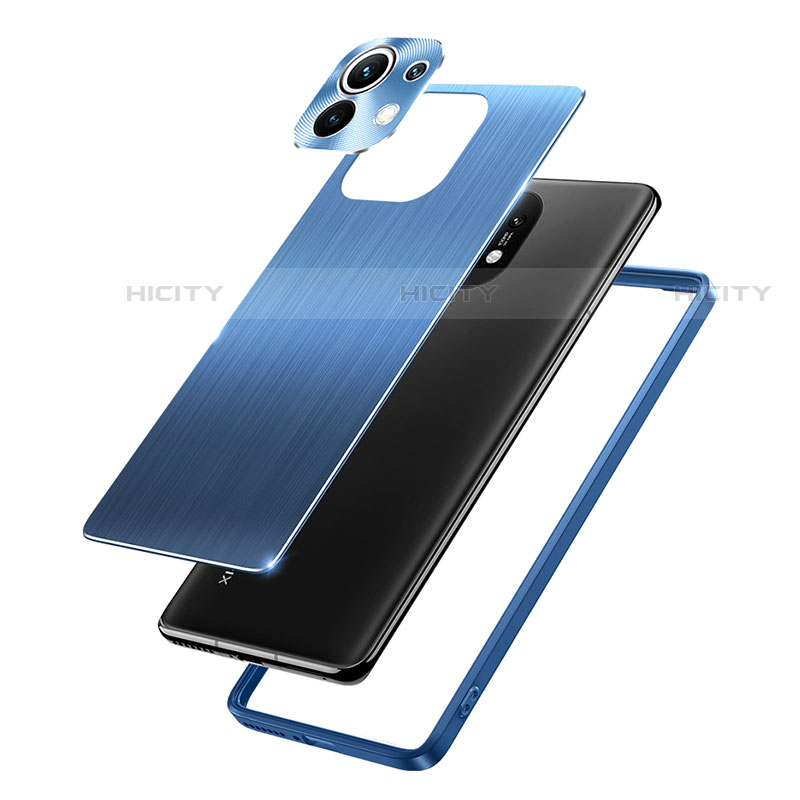 Handyhülle Hülle Luxus Aluminium Metall und Silikon Rahmen Tasche M01 für Xiaomi Mi 11 5G groß